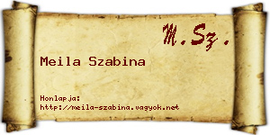Meila Szabina névjegykártya